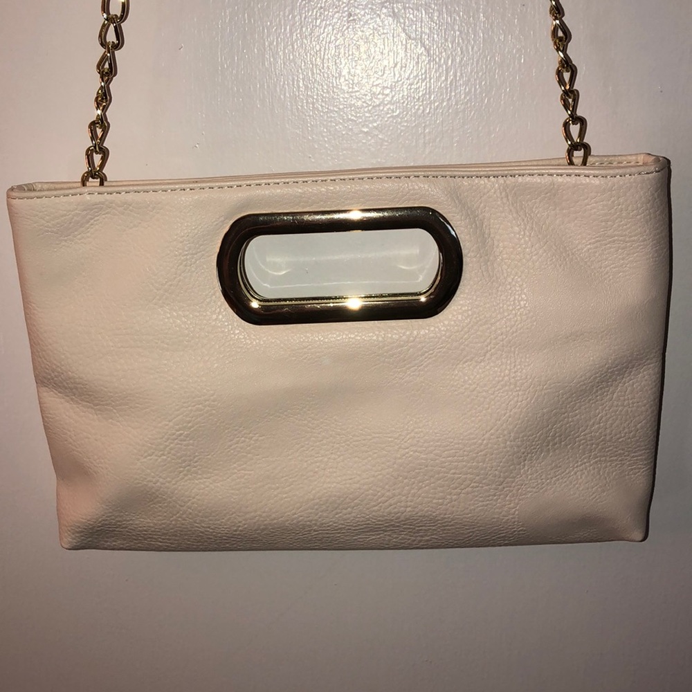 Off white clutch/ satchel